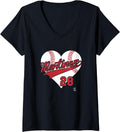 Womens JD Martinez Baseball Heart Gameday V 2