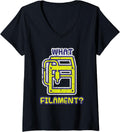 Womens What Filament I 3d Print Pla Fdm Printing V Neck Apparel Clean Design