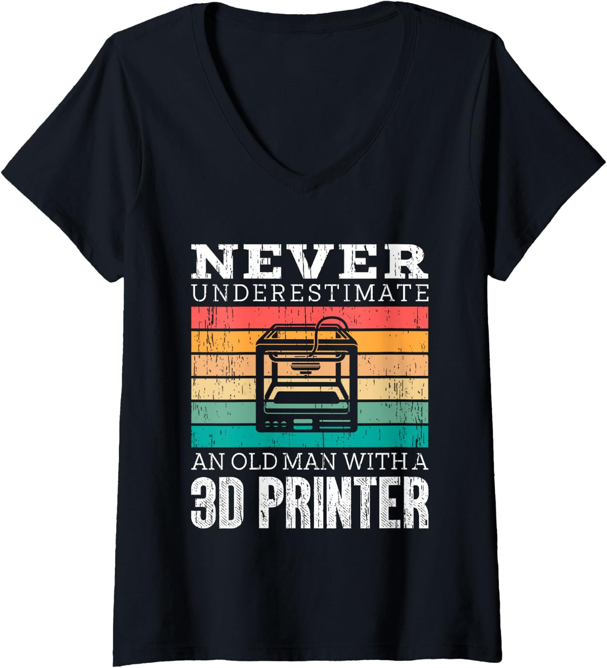 Womens Funny Grandpa 3d Printer Filament Printing Machine Lover Gag V Neck Apparel Premium Print