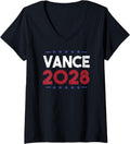 Womens Vance 2028 JD For President Of US Election V Neck