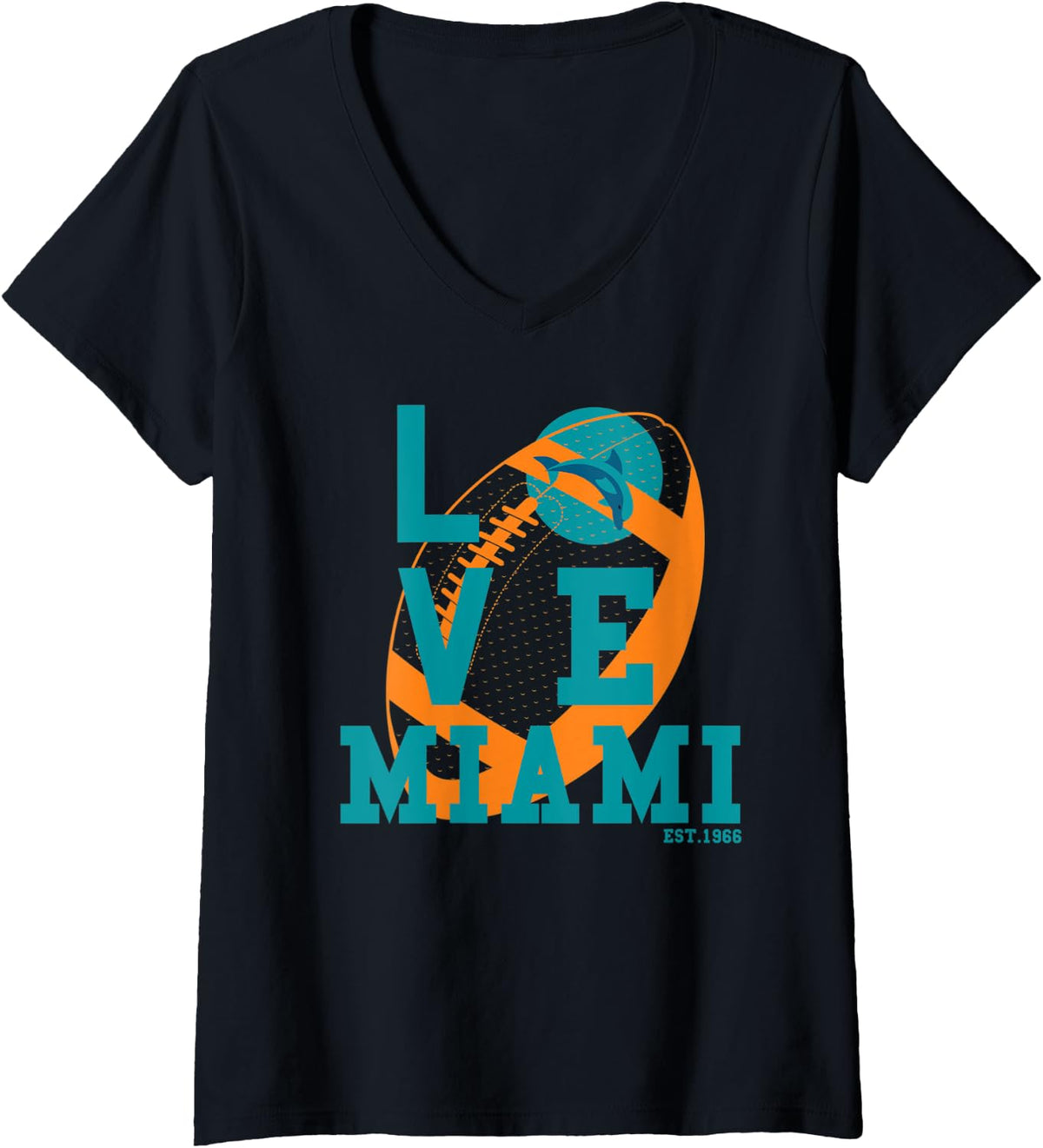 Womens Love Miami Sports Team Athletic Novelty Womens V Neck Jersey 354