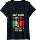 Womens Funny Vintage 3d Printer Filament Printing Machine Lover Gag V Neck Apparel Gift Ready 2