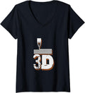 Womens 3d Printer Nerd Funny Printing Shirt Cool Print Gift Idea V Neck T Shirt Minimal Style 2