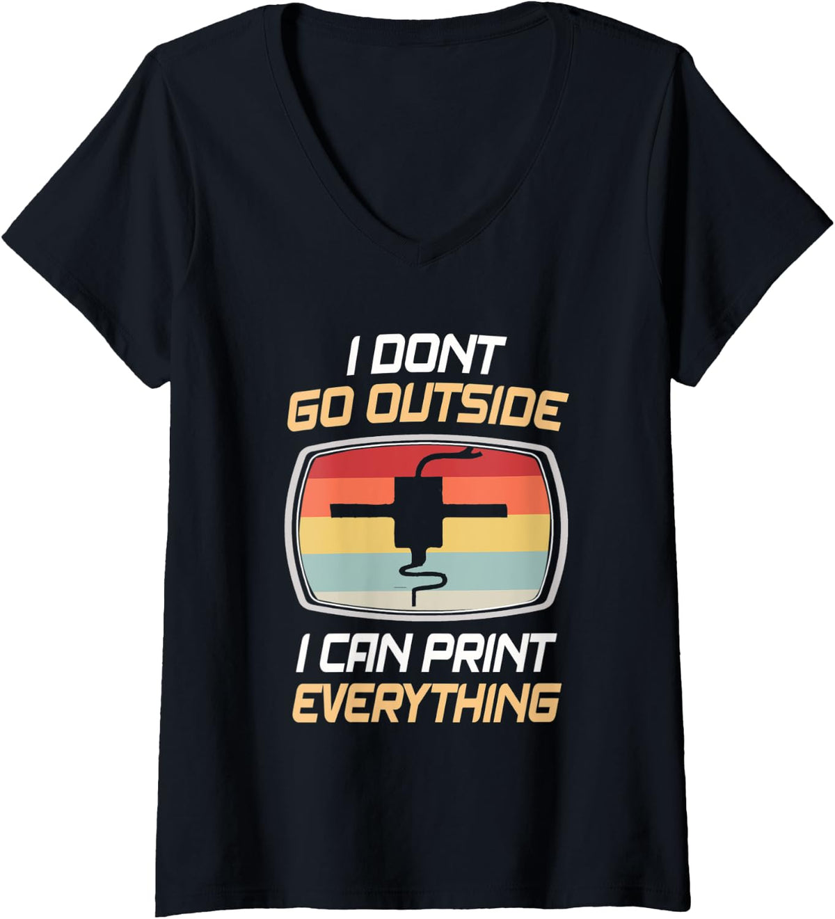 Womens 3d Printer Tshirt Tech Manufacturing Machine Press V Neck T Shirt Gift Ready