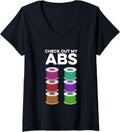 Womens Funny Abs 3d Printing Service Business Printer Lovers V Neck Apparel Clean Design