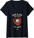 Womens A Girl Who Loves JD Davis New York Baseball Fan V 2