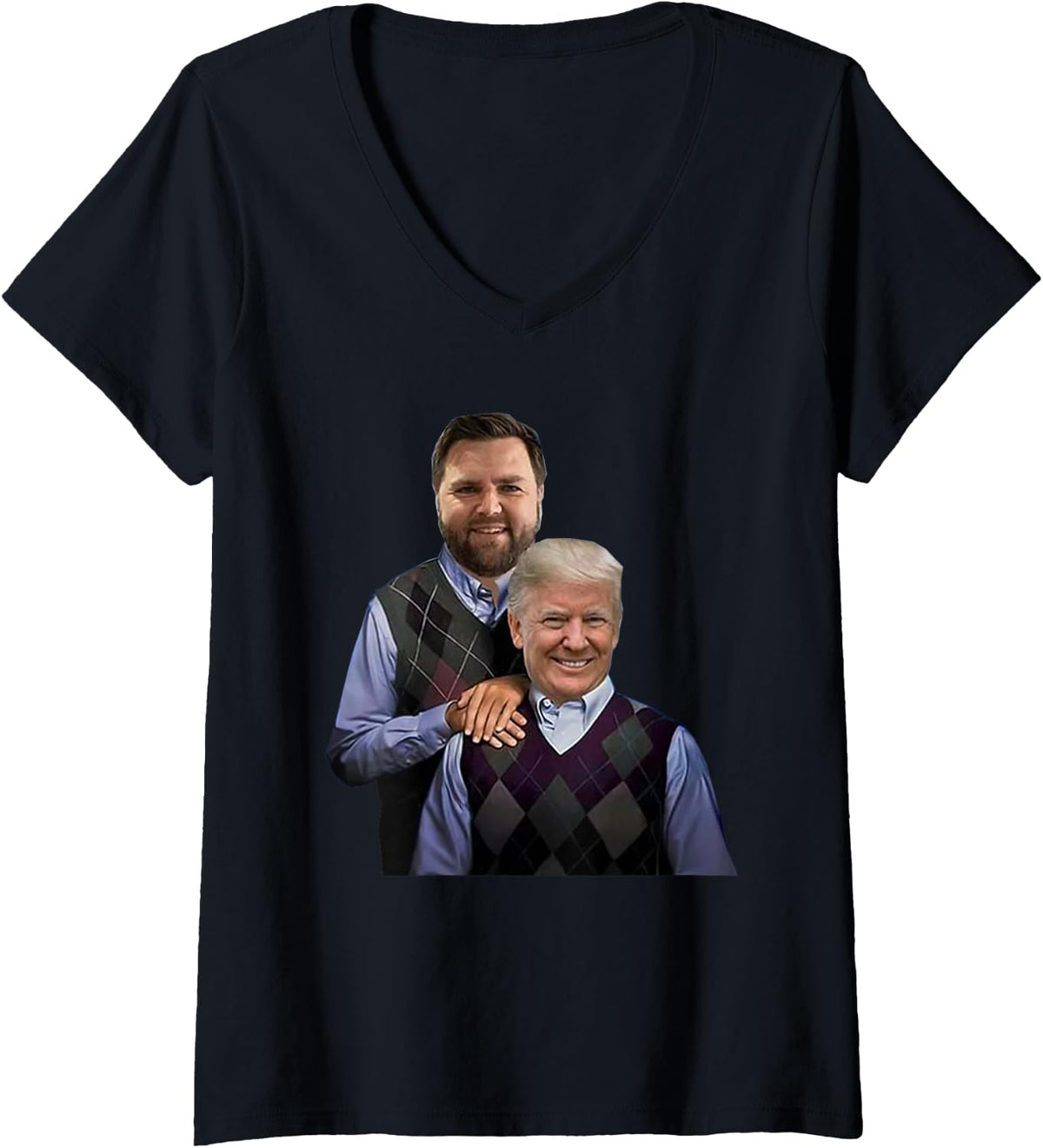 Womens Trump Vance 2024 Brothers Funny Parody J D Bros V Neck