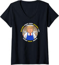 Womens Funny Trump Golden Fries Over Lies Vance 2024 V Neck