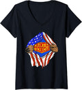 Womens Funny Super Printer Technician Hero Job V Neck Apparel Minimal Style