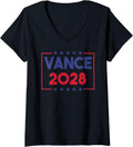Womens Vance 2028 JD For President Of USA V Neck
