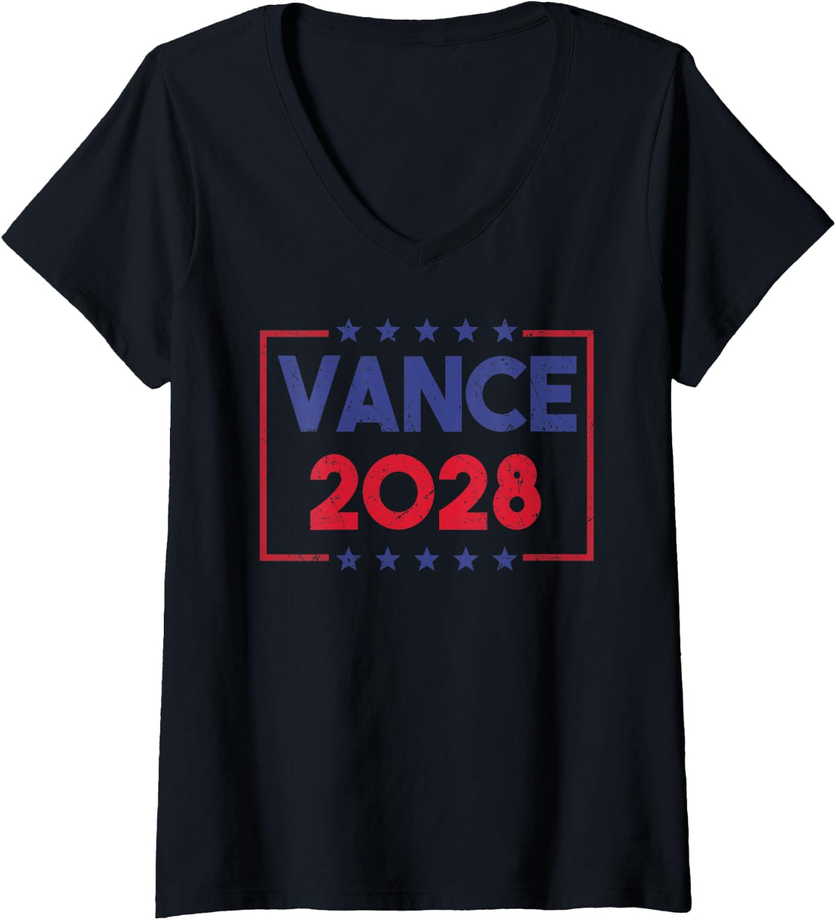 Womens Vance 2028 JD For President Of USA V Neck