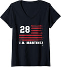 Womens JD Martinez Vintage Flag Gameday V Neck