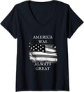 America Was Always Great Flag V Neck