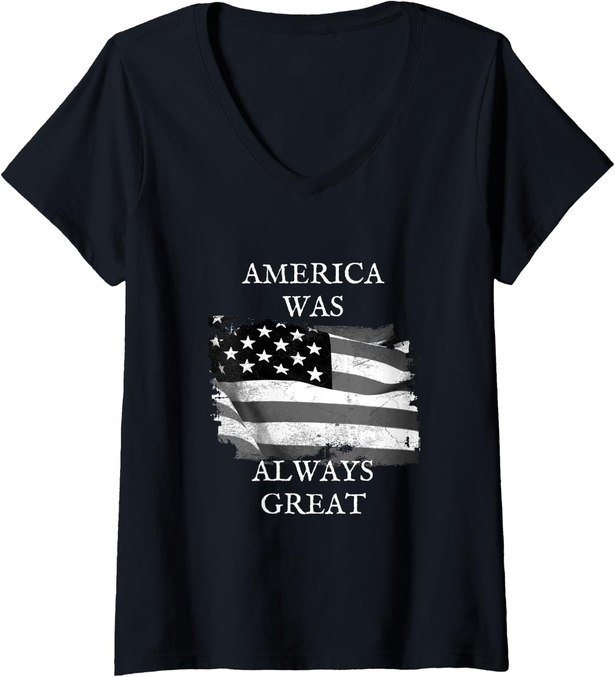 America Was Always Great Flag V Neck