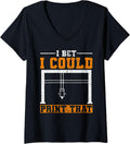 Womens I Bet Could Print That 3d Printer V Neck Apparel US Trend