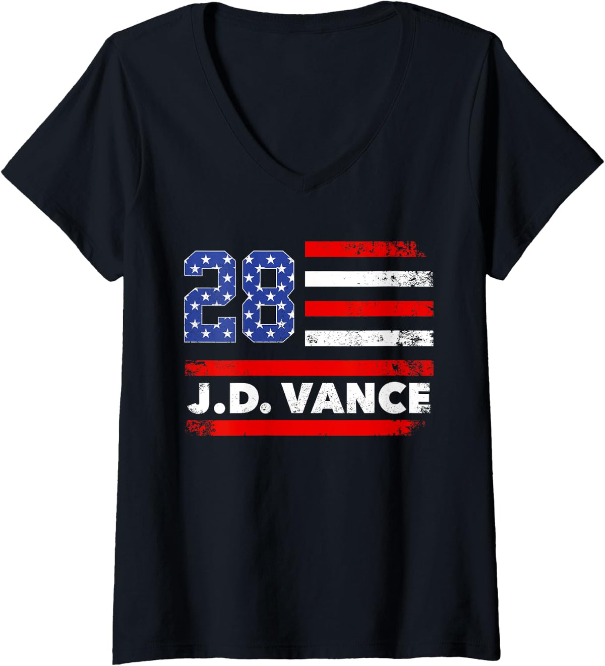 Womens Vance 2028 JD For President Vintage American Flag V 2