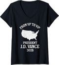 Womens from VIP to VP JD Vance 2028 President Vintage V Neck