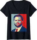 Womens Retro J D Vance for President 2028 Election V Neck
