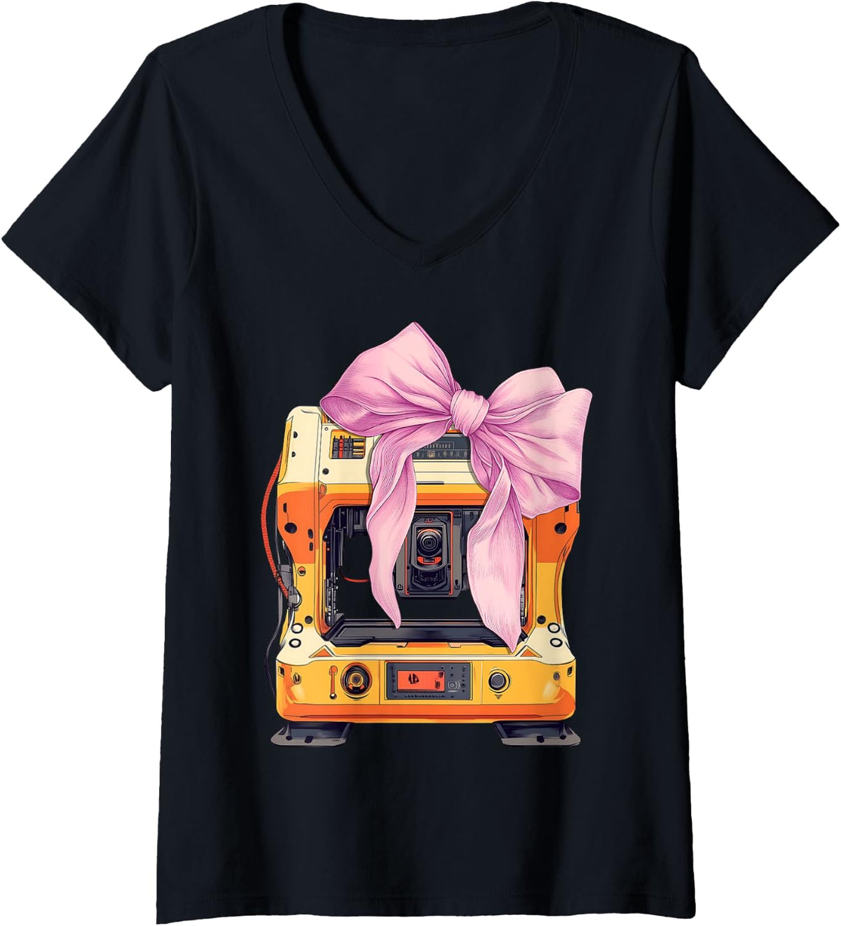 Womens Coquette Bow 3d Printing Printer Mothers Day Ribbon Mom V Neck Apparel Premium Print
