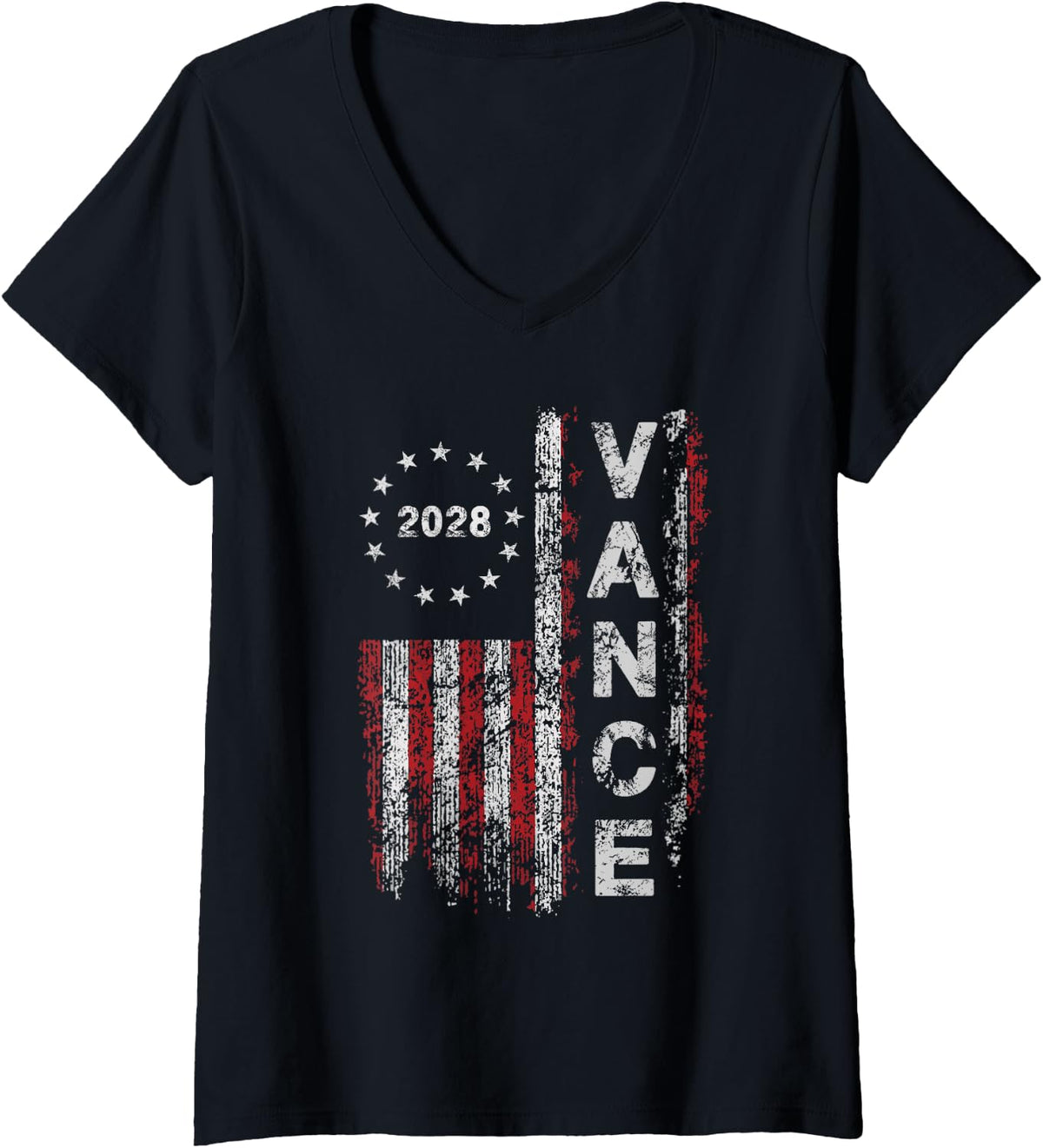 Womens Vance 2028 President Election Campaign US Flag Vintage V 5