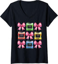 Womens Coquette Bow 3d Printing Printer Mothers Day Ribbon Mom V Neck Apparel Minimal Style