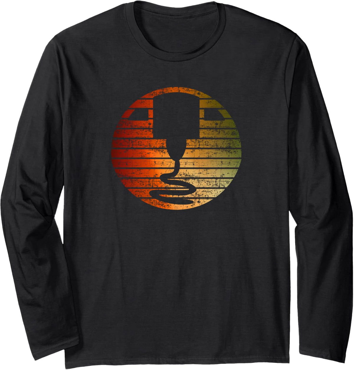 Vintage 3d Printing Sunset Design For Printer Makers Long Sleeve Apparel Premium Print 3