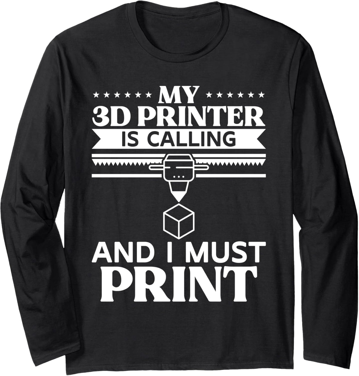 My 3d Printer Is Calling Printing Long Sleeve Apparel Minimal Style 2
