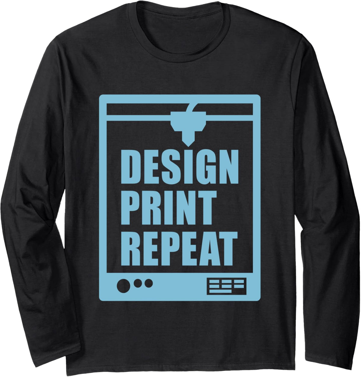 Design Print Repeat 3d Printing Technology Engineer Long Sleeve Apparel Premium Print