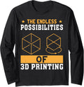Endless Possibilities 3d Printing Design For Printer Long Sleeve Apparel Everyday Wear
