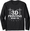 3d Printing Printer Long Sleeve Apparel Clean Design 3