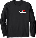 I LOVE HEART VANCE JD NAME ON A TEE Long 3