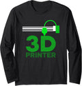 3d Printer Layer Nerd Printing Long Sleeve Apparel Minimal Style