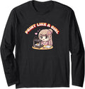 Print Like A Girl 3d Printing Empowering Woman Power Printer Long Sleeve Apparel Clean Design