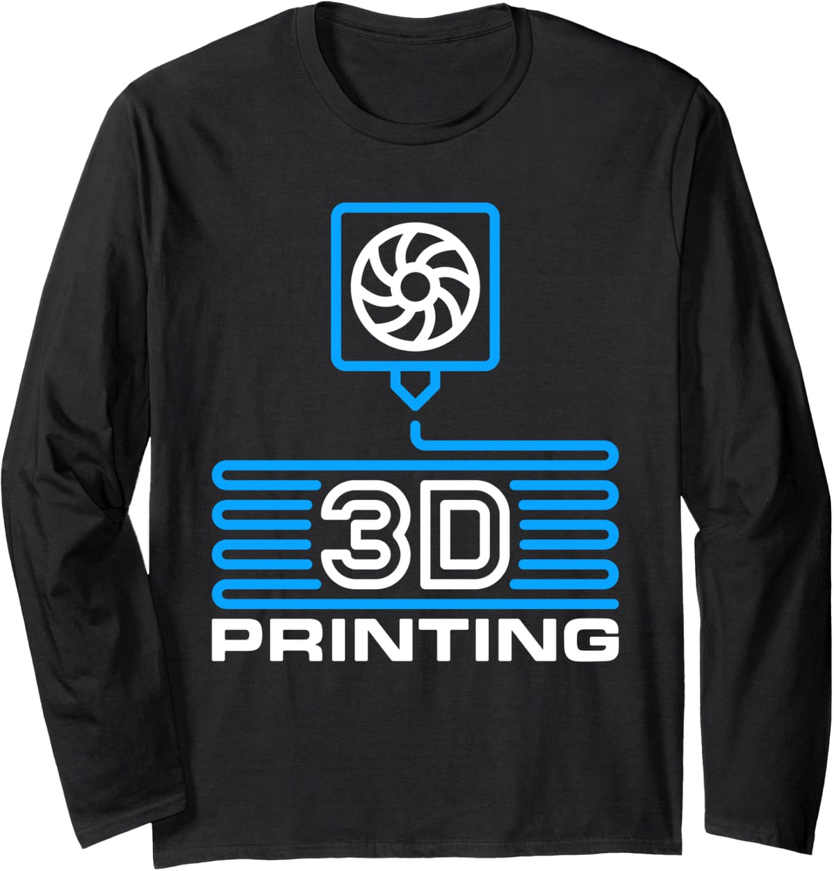 3d Printing Extruder Nozzle And Filament I Love Printers Long Sleeve Apparel Minimal Style