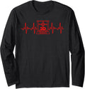 Funny 3d Printer Heartbeat Art For Men Women Printing Lover Long Sleeve Apparel Premium Print
