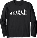 3d Printing Human Evolution Silhouette Printer Lovers Long Sleeve Apparel Everyday Wear