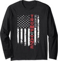Trump Vance 2024 Retro USA Flag Vote Long Sleeve