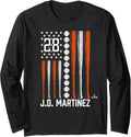 Baseball American Flag J D Martinez New York MLBPA Long 2