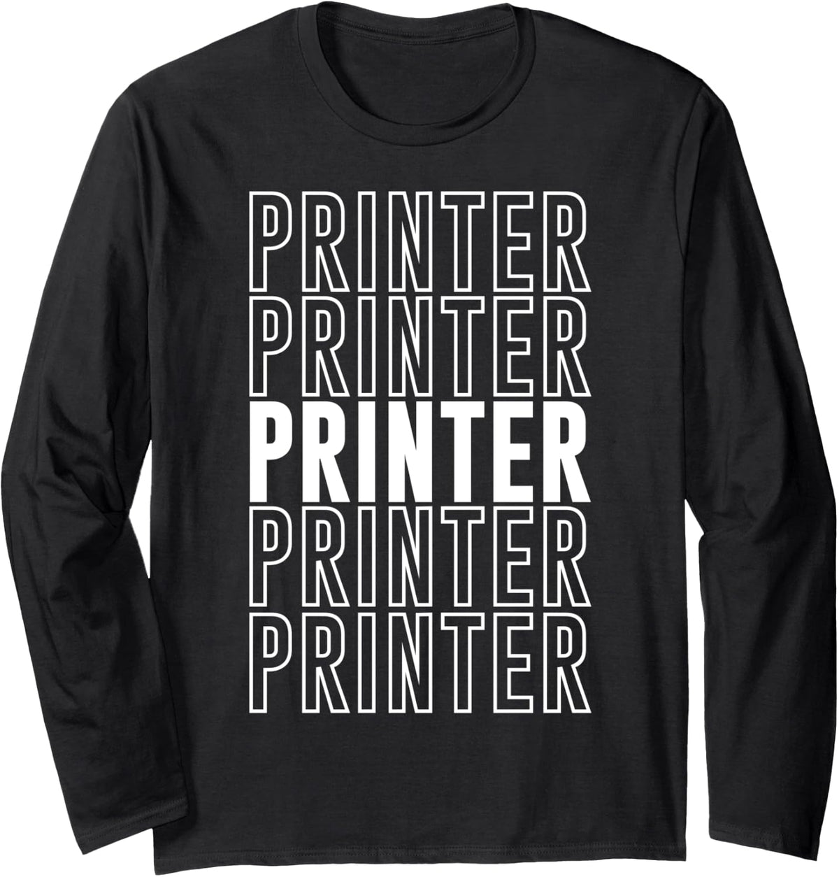 Printer Long Sleeve Apparel Clean Design