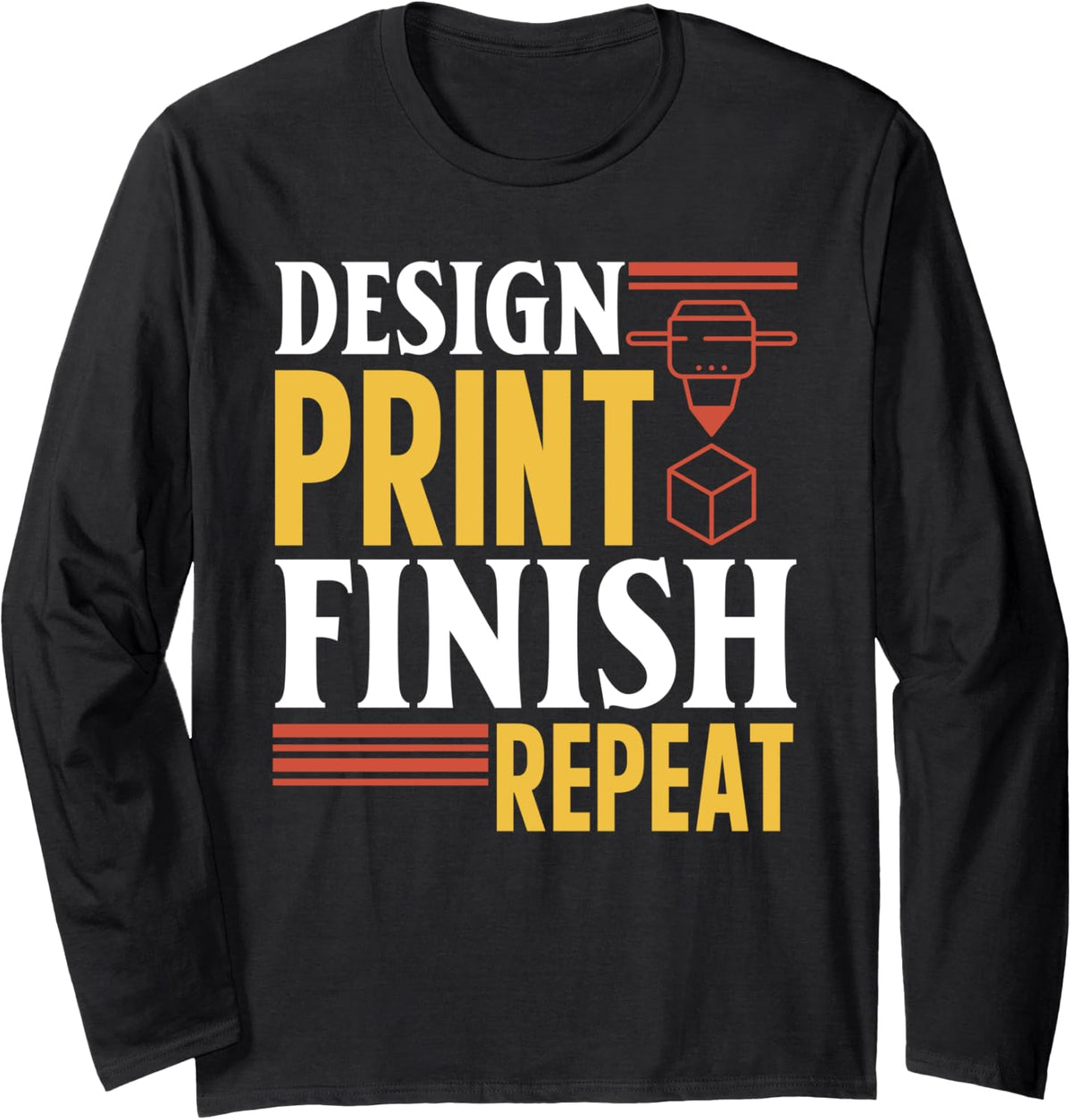 3d Printer Design Print Finish Printing Long Sleeve Apparel Gift Ready