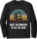 Best 3d Printing Printer Artwork Creative Design Model Long Sleeve Apparel US Trend