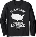 from VIP to VP JD Vance 2027 President Vintage Long Sleeve