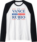 Vance Rubio 2028 President JD Marco Raglan Baseball Tee