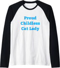 Proud Childless Cat Lady JD Vance 2024 Funny Quote Sarcastic Raglan Baseball Tee