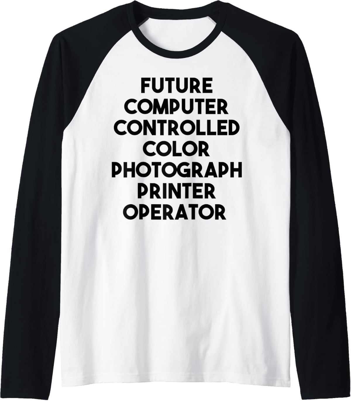 Future Color Photograph Printer Operator Raglan Baseball Tee T Shirt Minimal Style