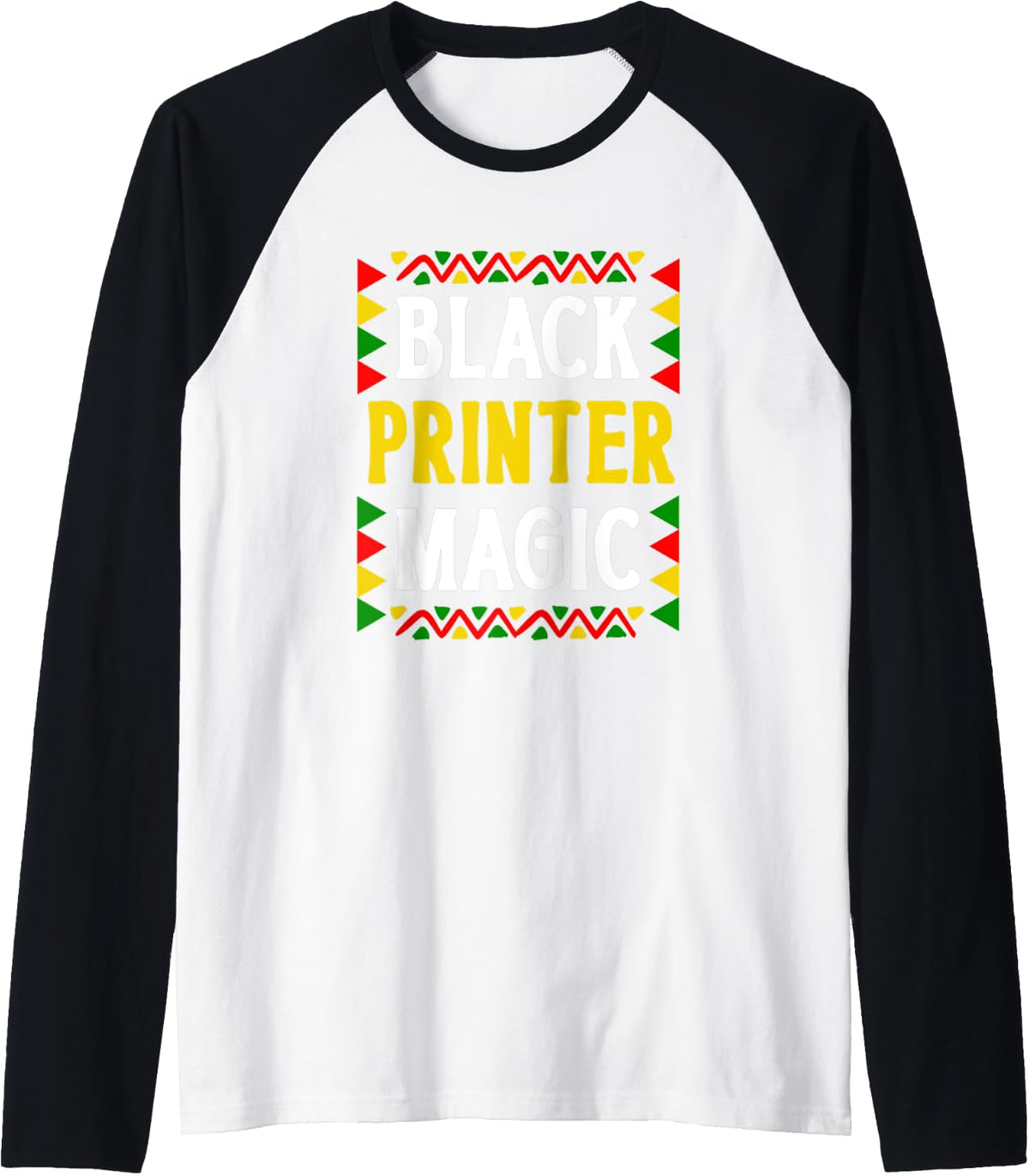 Black History Month Printer Magic Pride Raglan Baseball Tee T Shirt Gift Ready