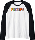 Funny Printer Halloween Costumes For Men Woman Matching Raglan Baseball Tee T Shirt Minimal Style