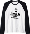 Mens I Don t Really Care Margaret Funny Minimalist JD Vance Raglan Baseball Tee