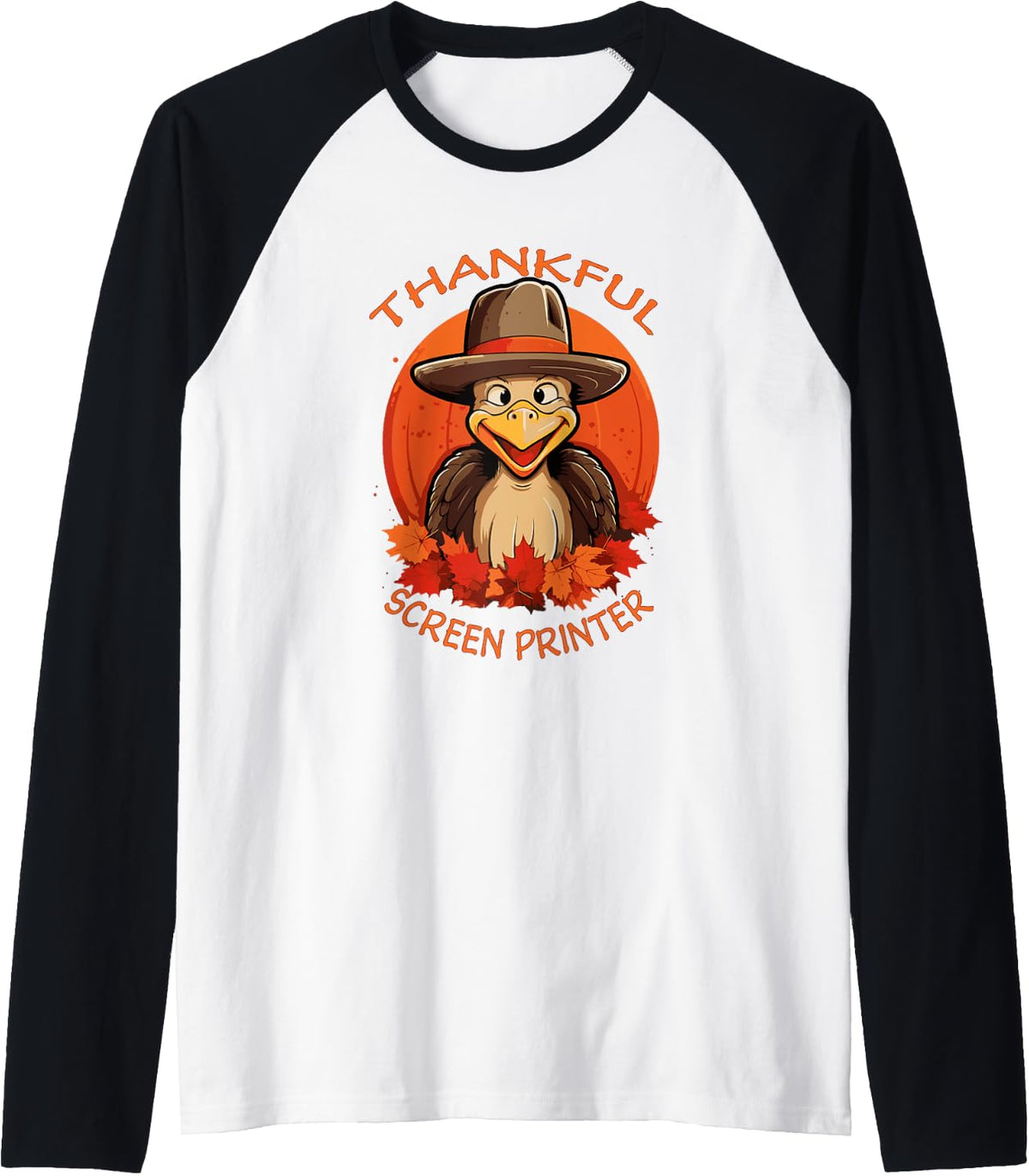 Screen Printer Funny Thanksgiving Turkey Fall Raglan Baseball Tee T Shirt Gift Ready
