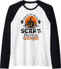Scary Printer Halloween Costume Raglan Baseball Tee T Shirt Clean Design